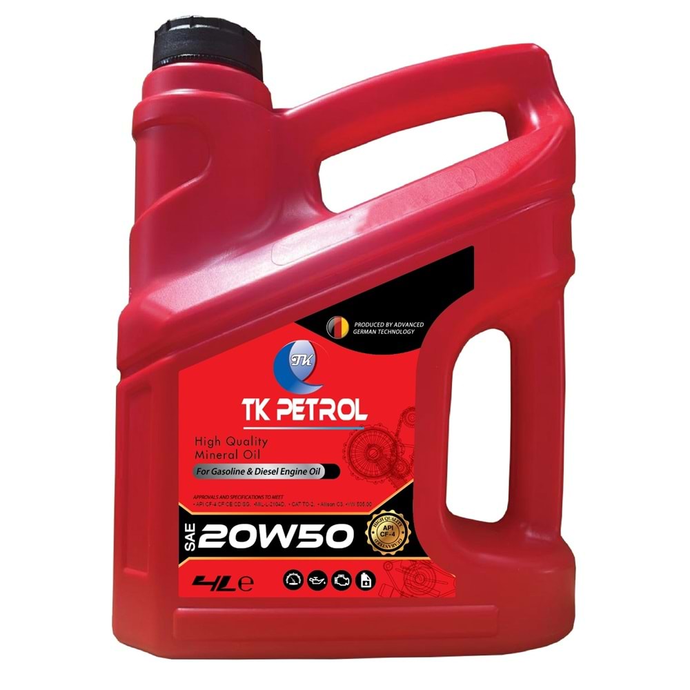 TK PETROL 20W50 MOTOR YAĞI (4 lt)