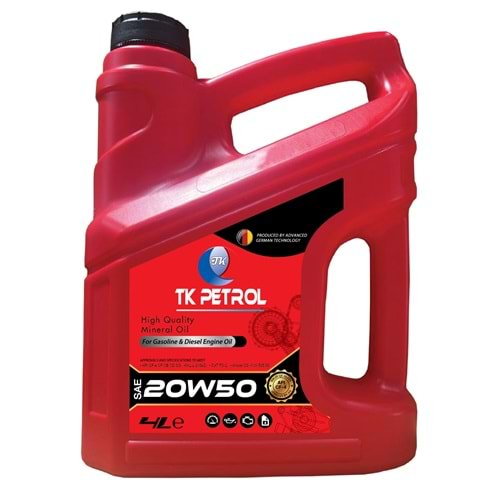 TK PETROL 20W50 MOTOR YAĞI (4 lt)